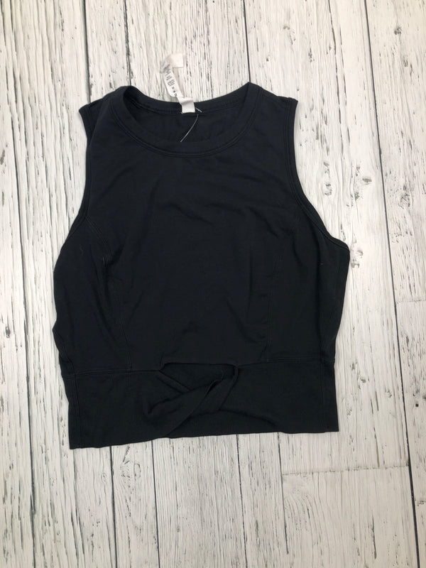 Black lululemon crop tank top - Hers M/8