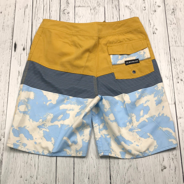 Quiksilver yellow blue patterned swim shorts - Boys 26/12