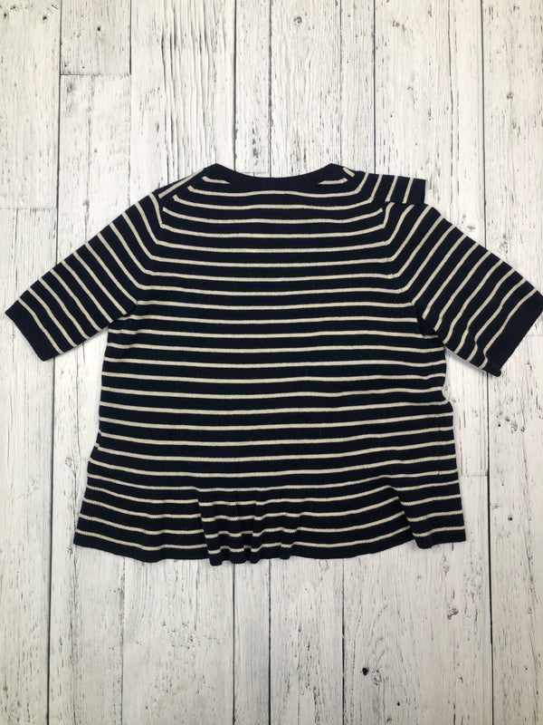 Joie navy white striped shirt - Hers S