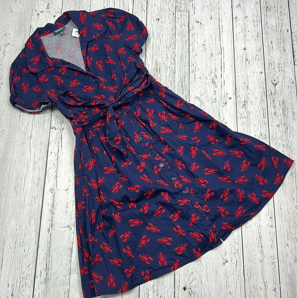 ModCloth navy red patterned dress - Hers M