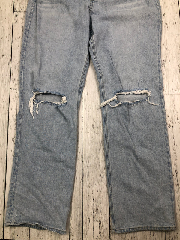 Abercrombie&Fitch blue distressed baggy low rise jeans - Hers L/31