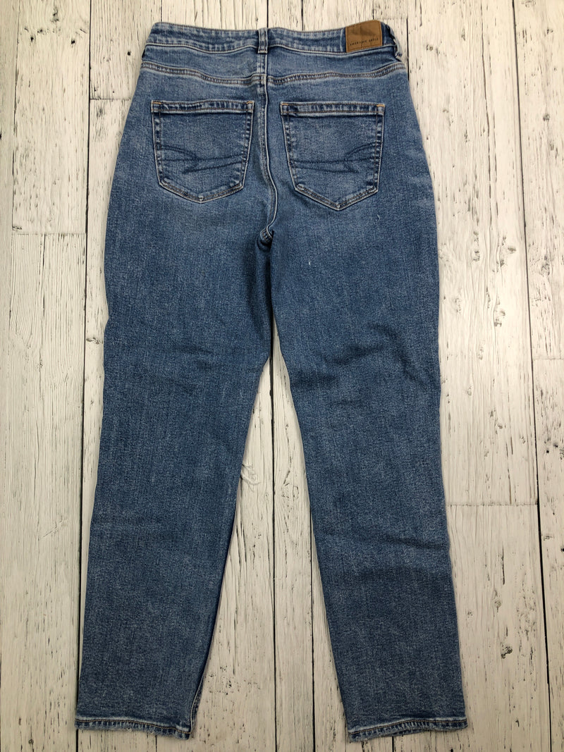 American eagle blue distressed mom jeans - Hers S/4