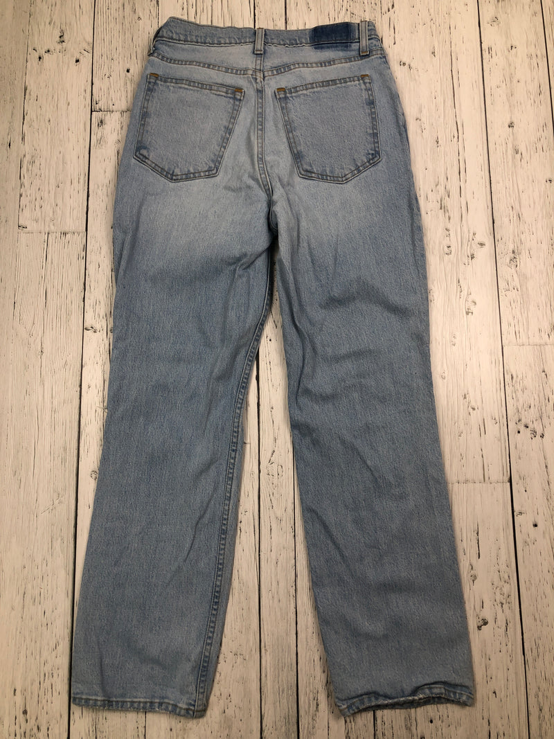 Abercrombie&Fitch straight ultra high rise distressed blue jeans - Hers S/28