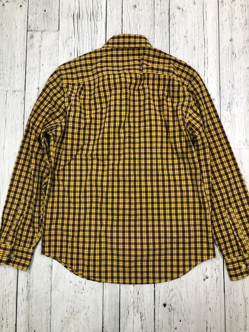 American Eagle yellow black plaid flannel - His M