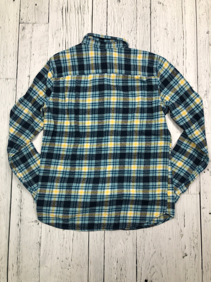 Abercrombie&Fitch blue yellow plaid flannel - Boys 13/14