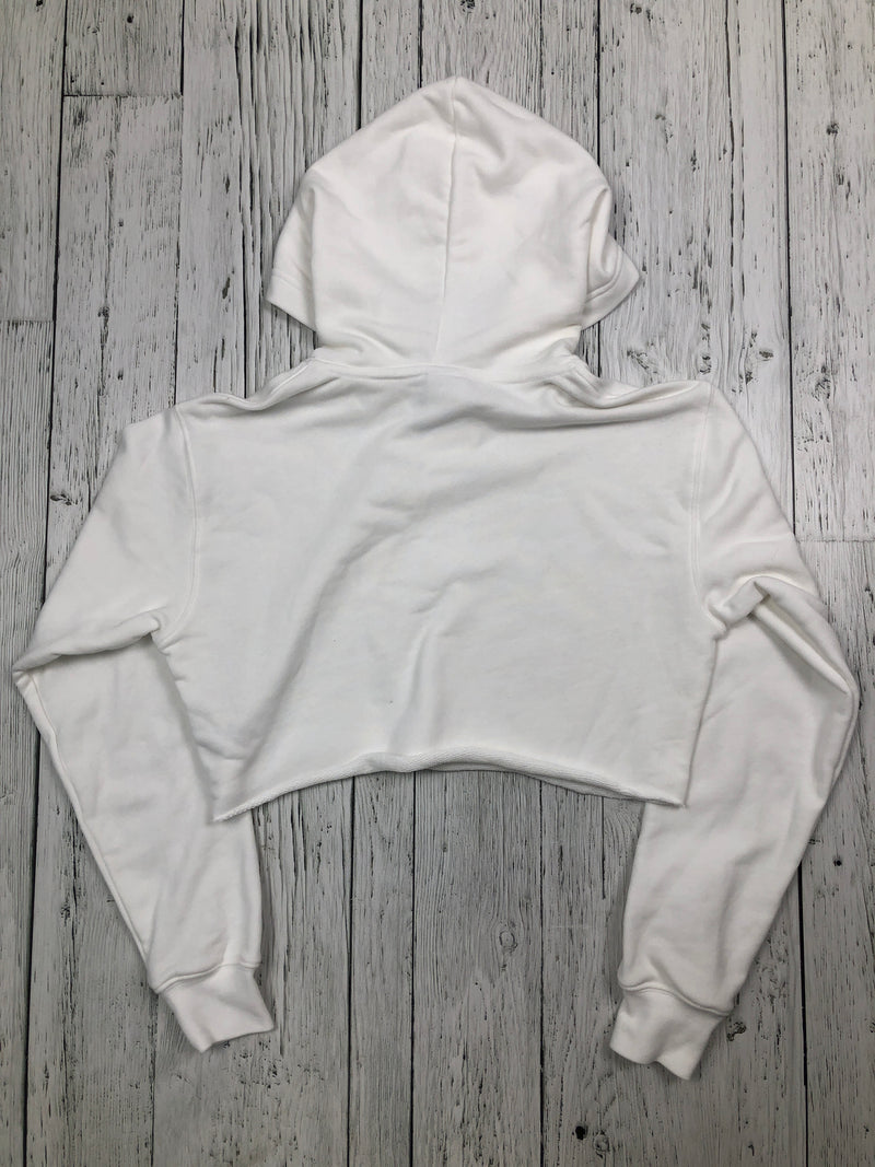 TNA Aritzia white cropped hoodie - Hers XXS