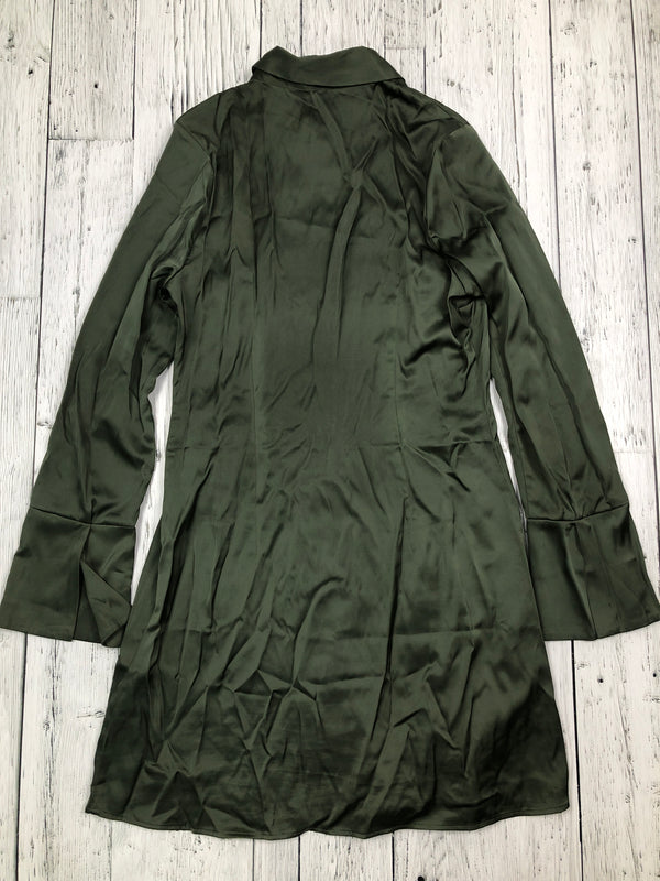 Abercrombie&Fitch green satin dress - Hers M