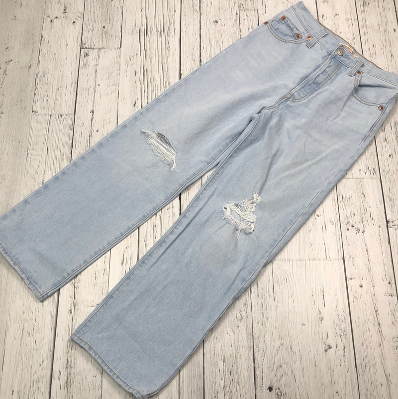 Levi’s ribcage straight ankle distressed blue jeans - Hers S/27