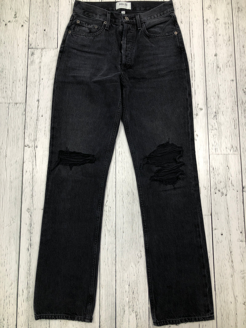 Agolde black distressed jeans - Hers XS/25