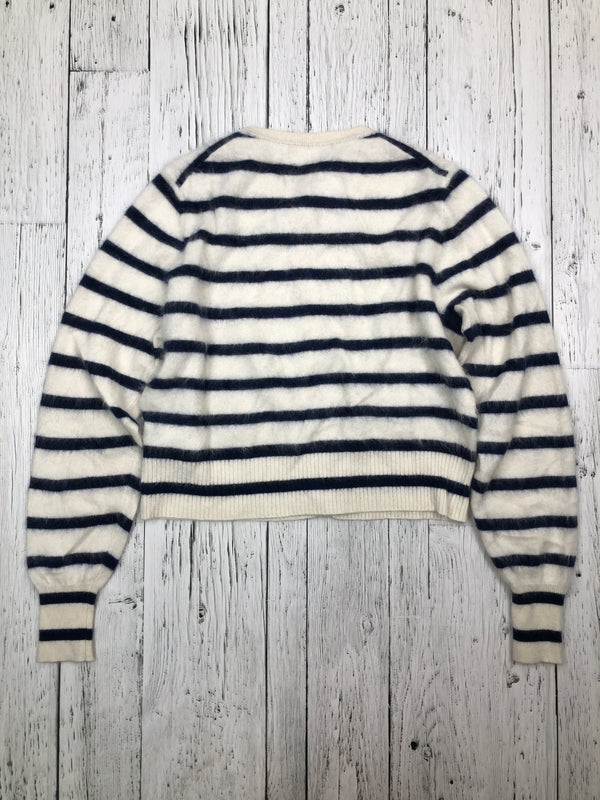 J.crew blue white cashmere striped sweater - Hers M