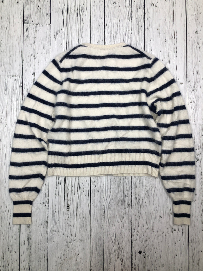 J.crew blue white cashmere striped sweater - Hers M