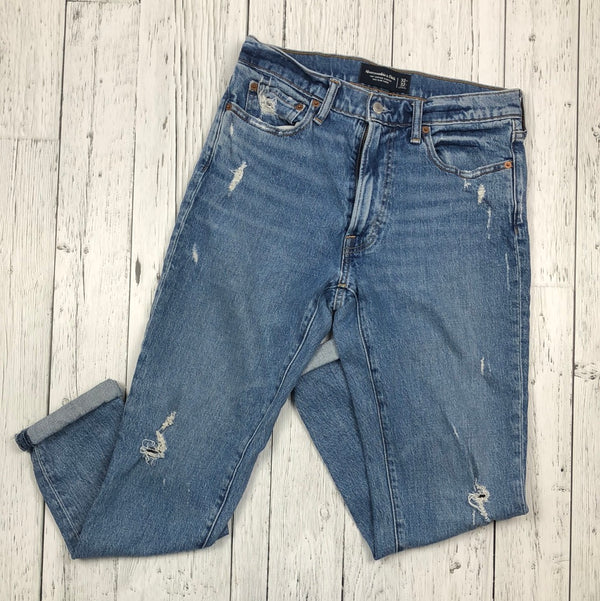 Abercrombie&Fitch blue distressed vintage stretch jeans - Hers L(32x32)