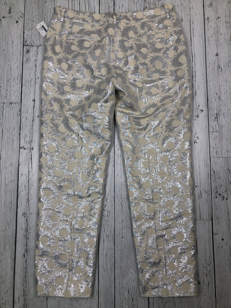 Max Mara weekend silver white patterned pants - Hers M/8