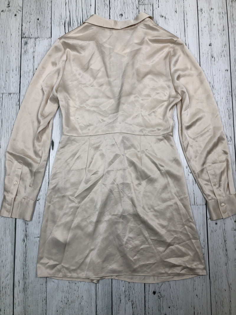 Babaton Aritzia beige satin dress - Hers M