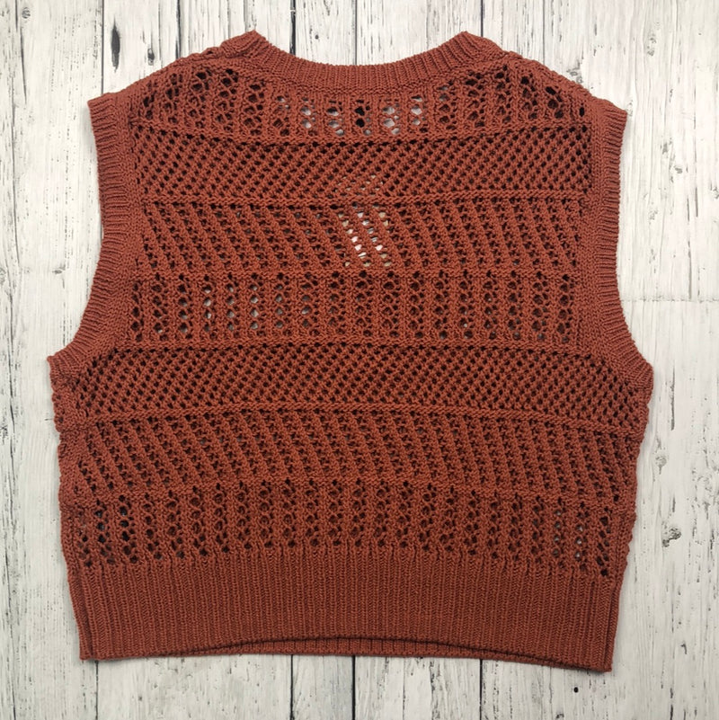 RW&CO orange knitted vest - Hers M