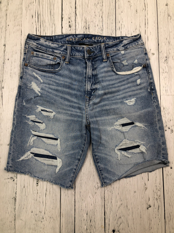 American Eagle distressed blue jean shorts - His M/34