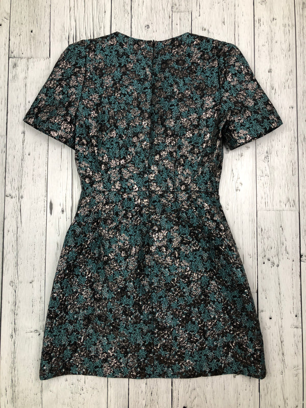 Club Monaco blue silver black floral dress - Hers XXS/0