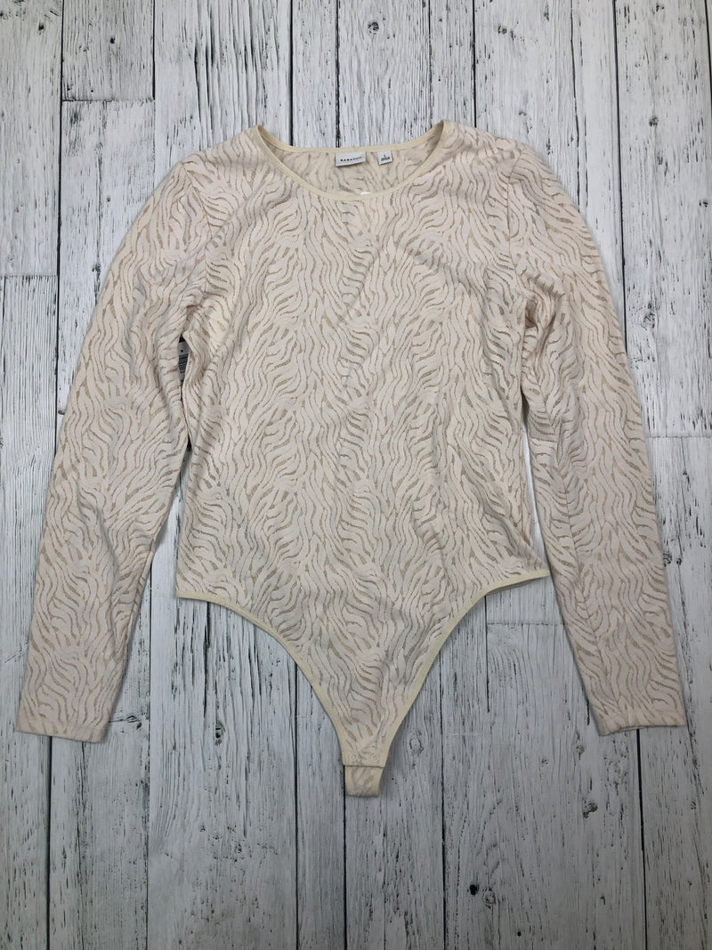 Babaton Aritzia cream patterned bodysuit - Hers L