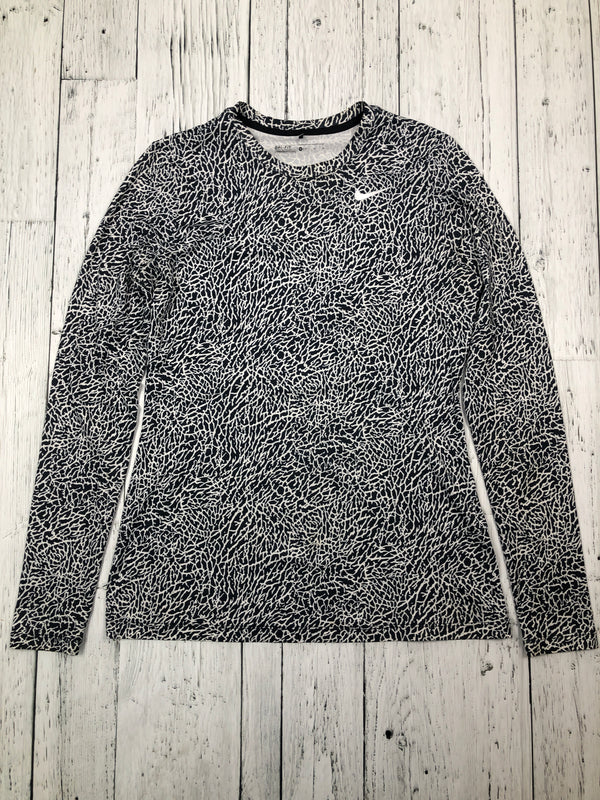 Nike golf black white long sleeve shirt - Hers M