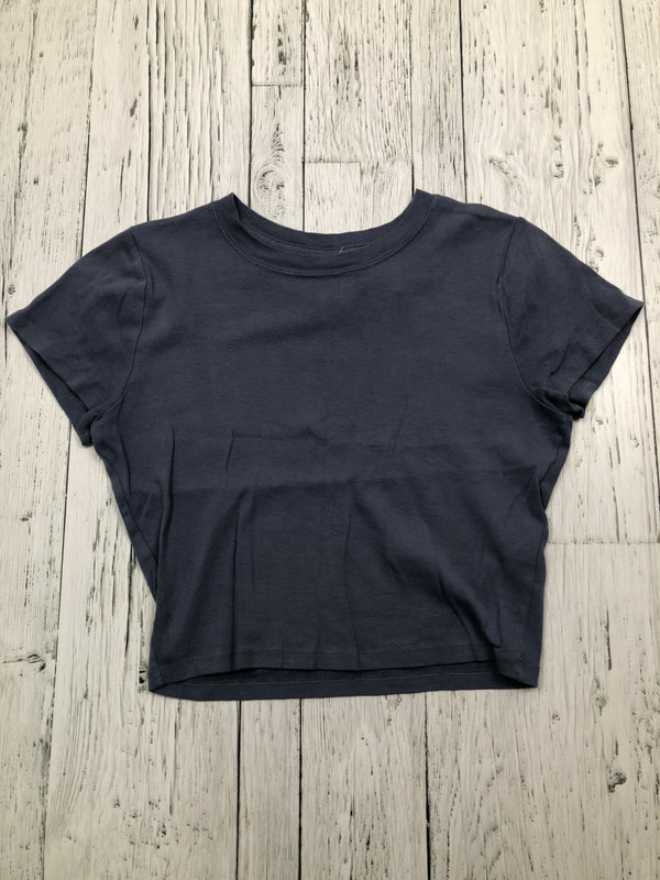 Hollister grey cropped t-shirt - Hers M