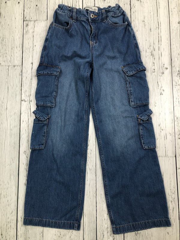 Abercrombie kids blue high rise ultra wide leg jean - Girls 14