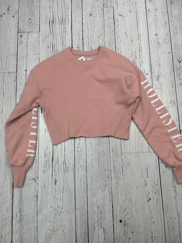 Hollister pink crop crew neck - Hers XXS