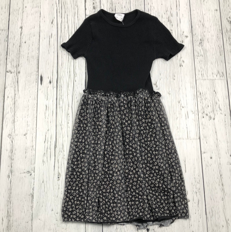 Zara Black Floral Dress - Girls 9