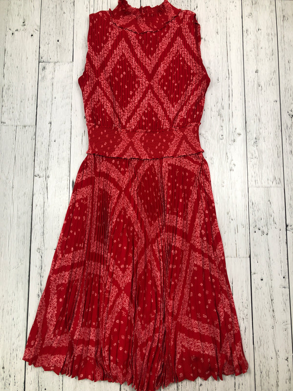 Nanette red white patterned dress - Hers M/8