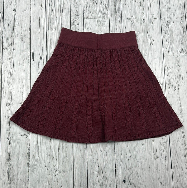 Hollister Burgundy Cable Knit Skirt - Hers XS