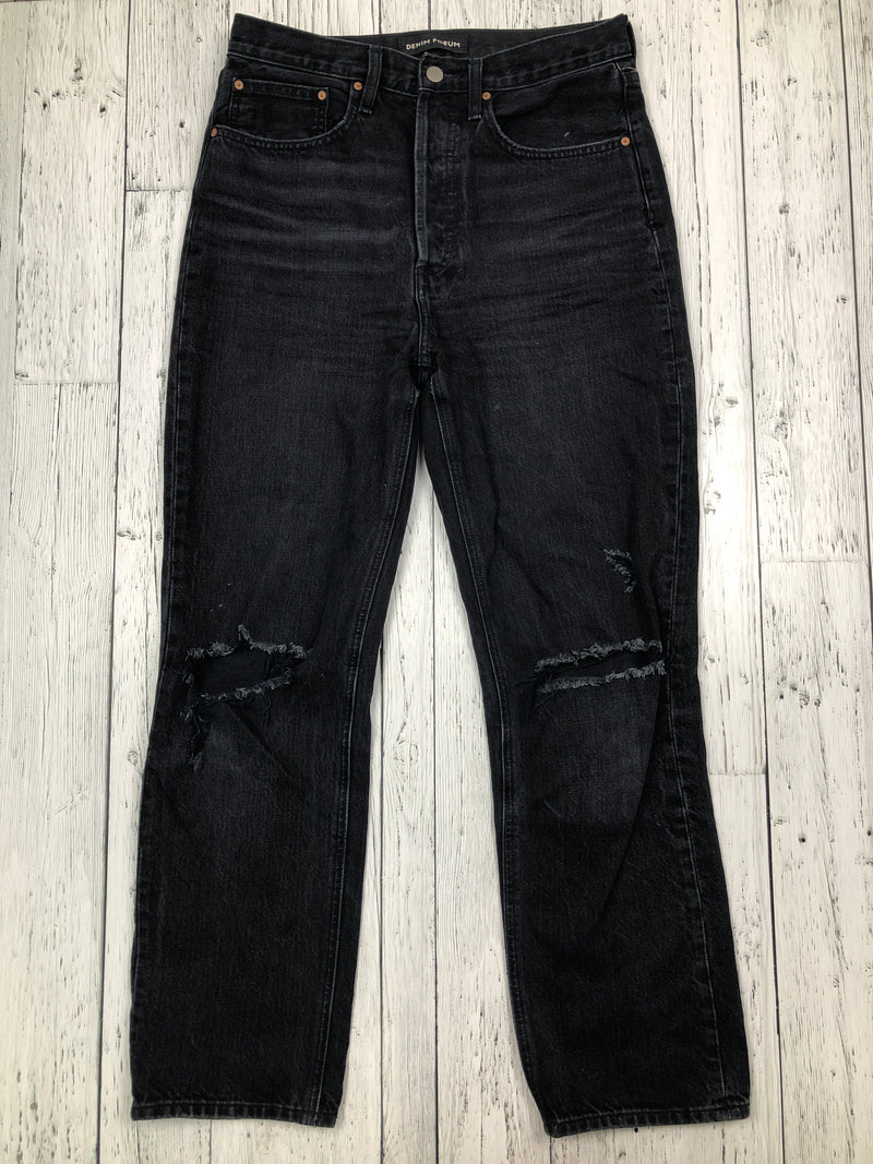 Denim Forum black distressed jeans - Hers M/28