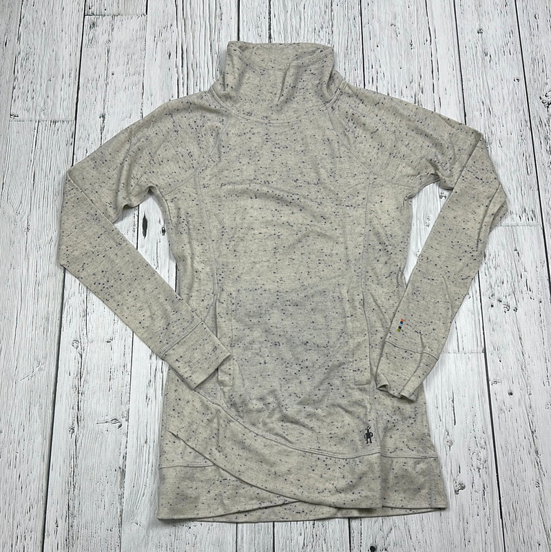 Smartwool Beige Speckled Wool Hoodie - Hers XS