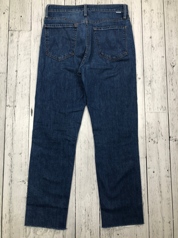 Mother tomcat ankle fray distressed blue jeans - Hers S/28