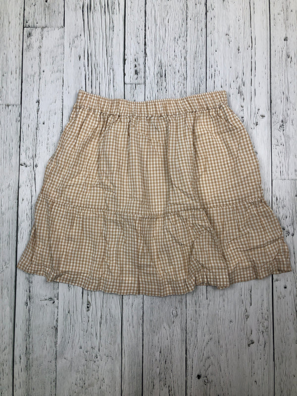 Gap beige white plaid skirt - Hers M