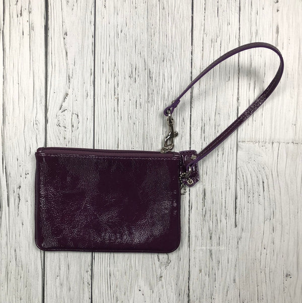 Coach Purple Leather Coin Purse