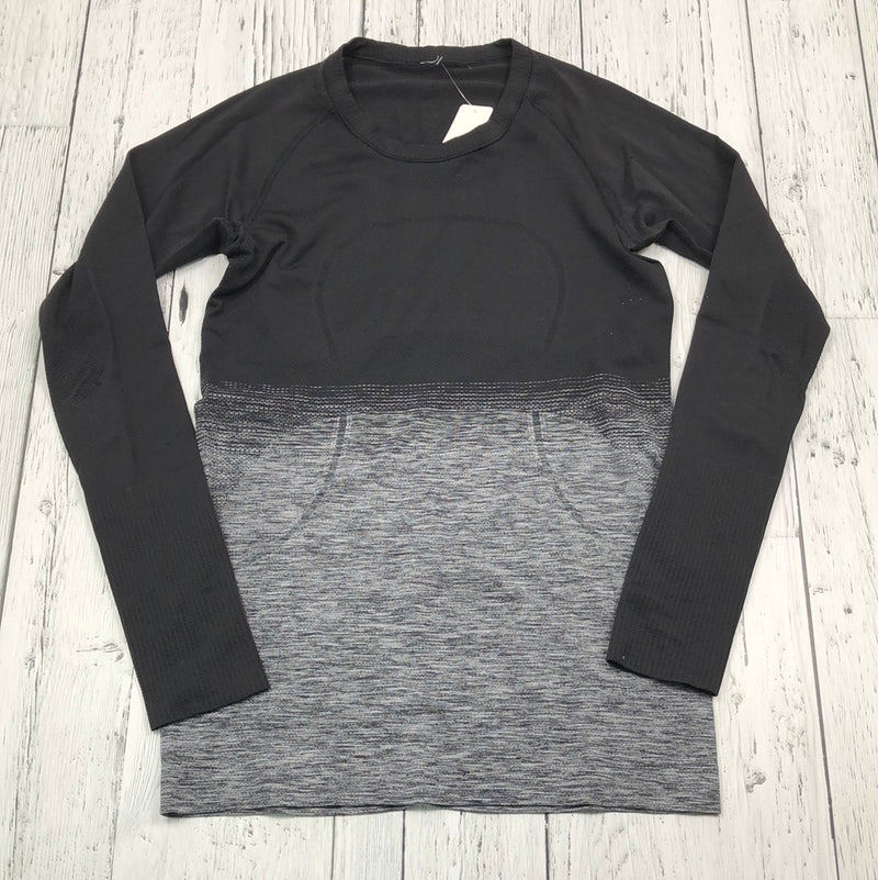 lululemon grey black shirt - Hers M/8