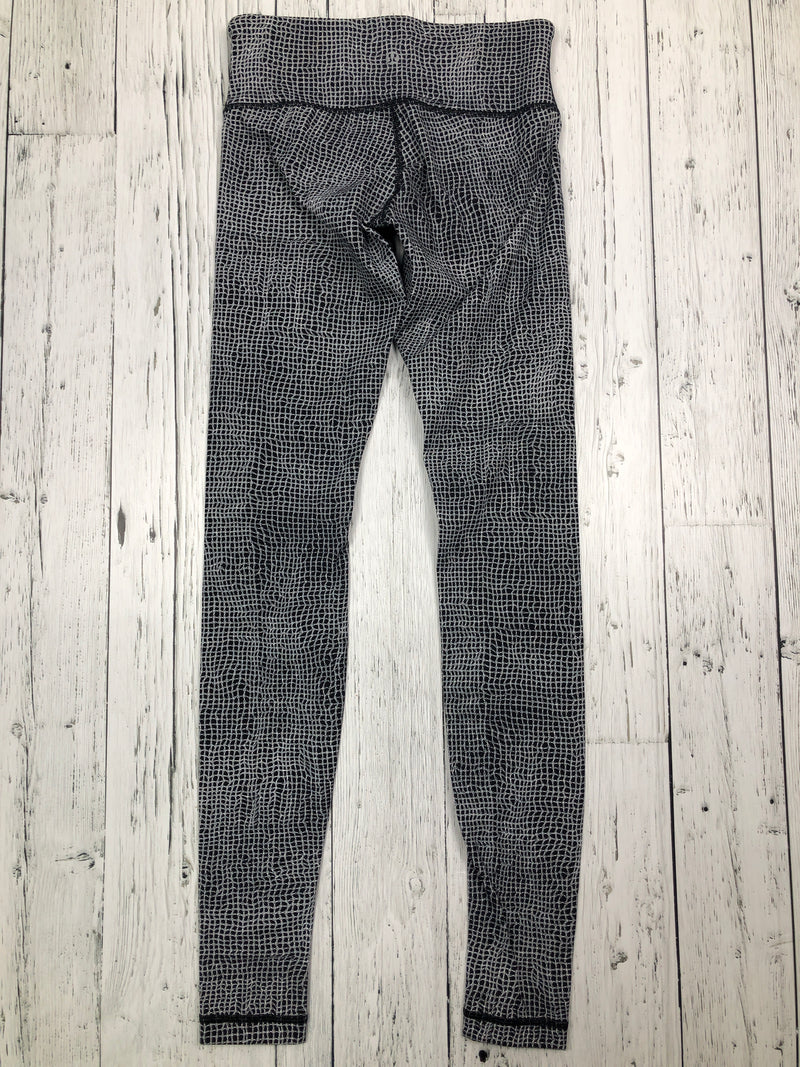 lululemon black white patterned leggings - Hers S/4