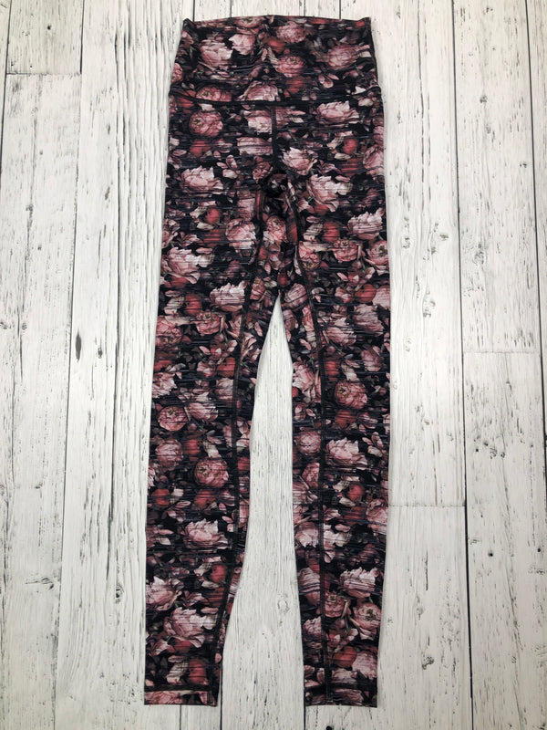 lululemon pink floral leggings - Hers S/4