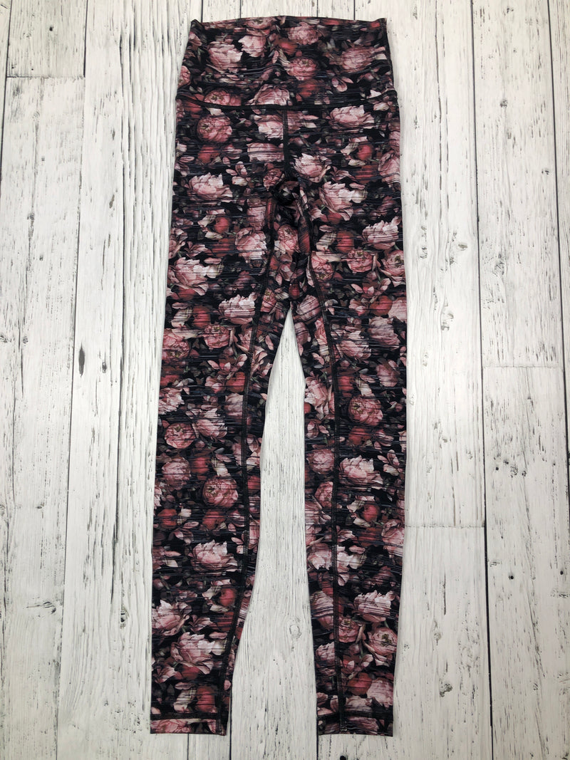 lululemon pink floral leggings - Hers S/4
