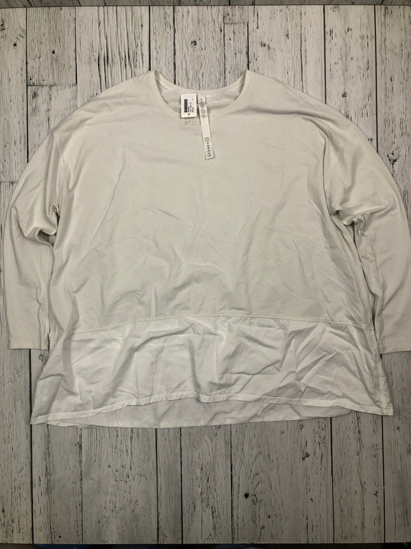 lululemon white athletic long sleeve - Hers 10/L