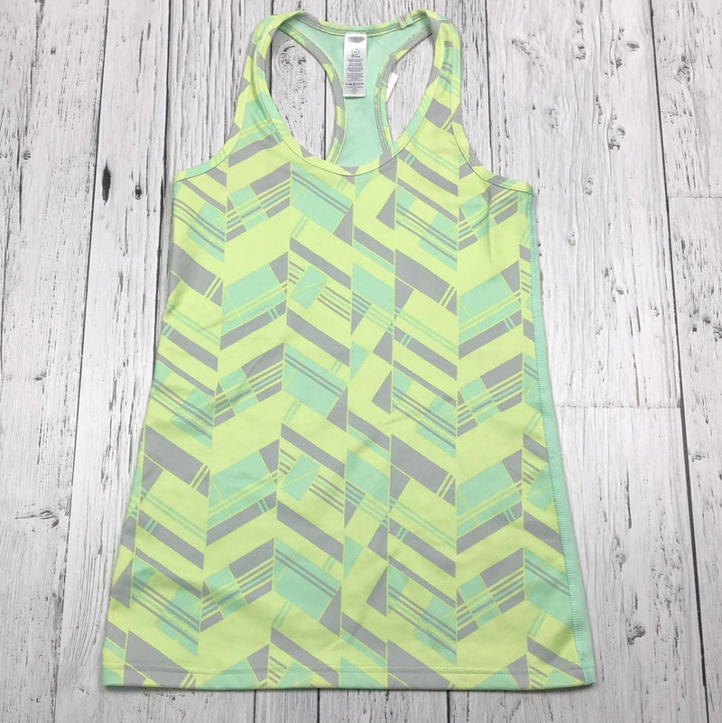 ivivva green yellow patterned tank top - Girls 12