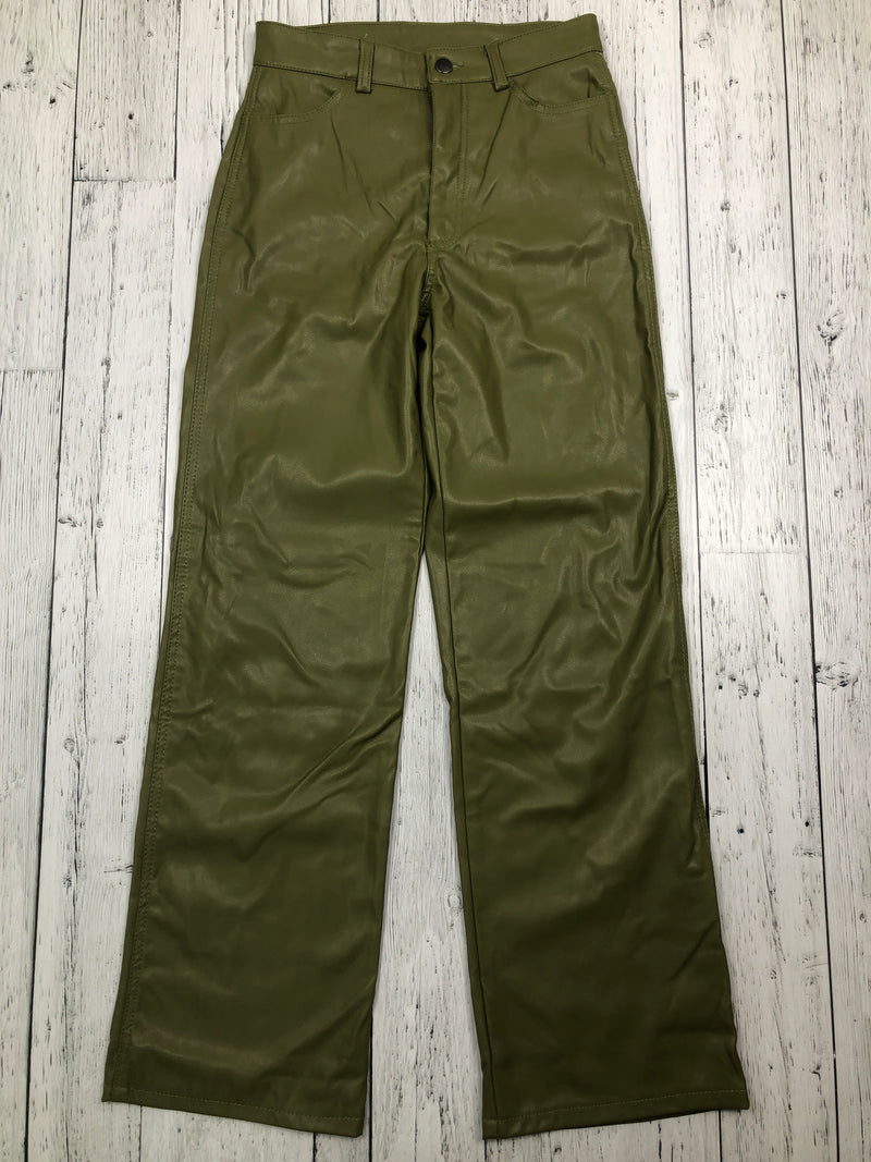 Garage green leather pants - Hers S