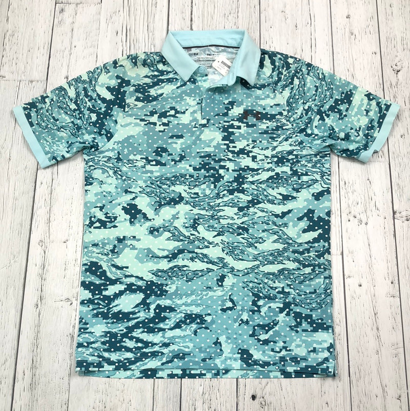 Under armour blue patterned golf shirt - His S
