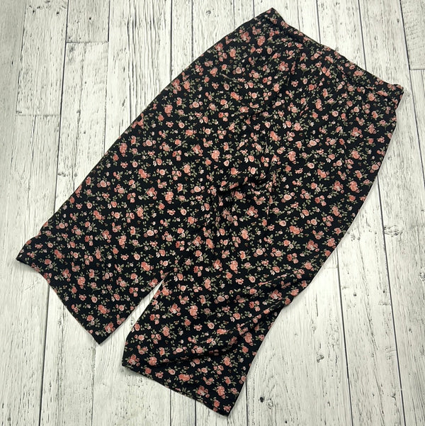 Twik black pink floral pants - Hers L