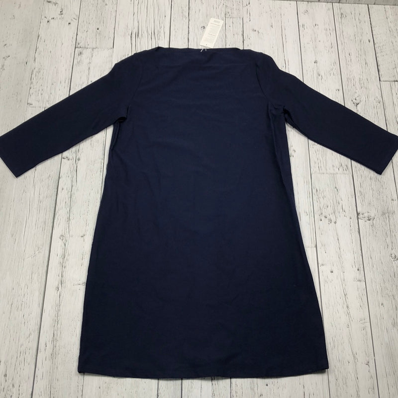 Eileen Fisher Navy Blue Half Sleeve Dress