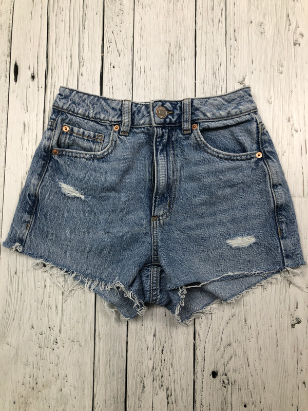 Garage blue distressed mom denim shorts - Hers XS/0