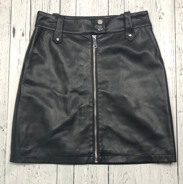 For all 7 mankind black leather skirt - Hers S