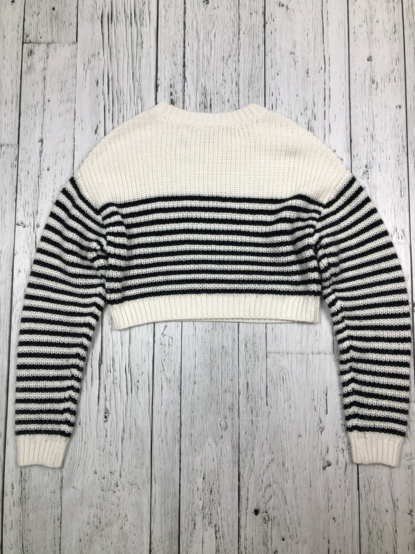 Garage black white striped knitted shirt - Hers XS