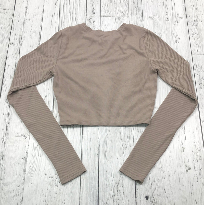 Garage brown cropped long sleeve - Hers S