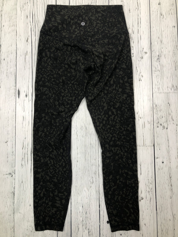 lululemon green patterned leggings - Hers S/6