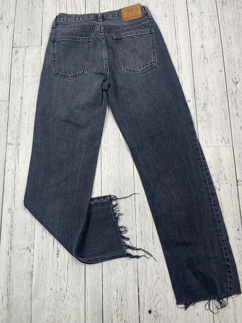 Denim Forum the Patti mid rise straight black denim jeans - Hers XXS/23
